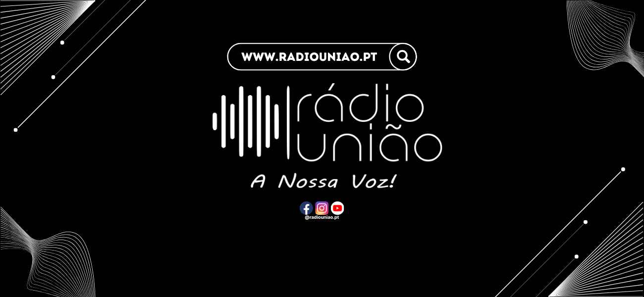 radiouniao.pt Logo Radio união letras a branco com fundo negro