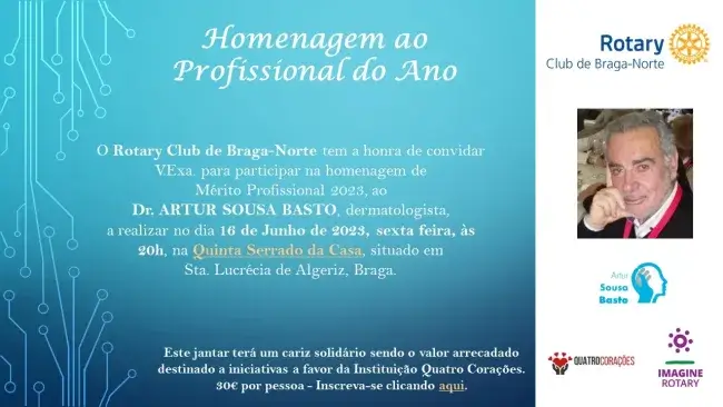 Rotary Club Braga Norte – “Homenagem ao Profissional do Ano”